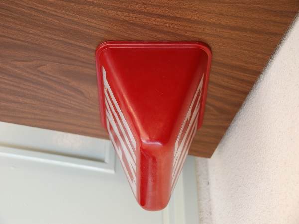 VINTAGE RED GLASS THEATER EXIT SIGN