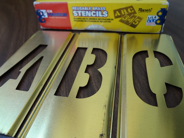 C.H.HANSON BRASS STENCILS 2"