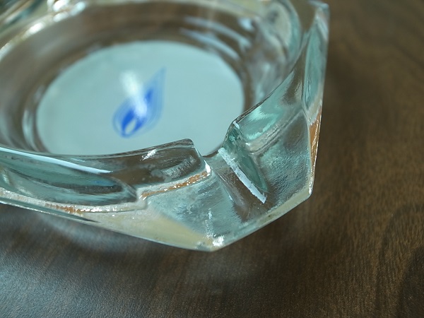 VINTAGE BLUE FIRE ASHTRAY