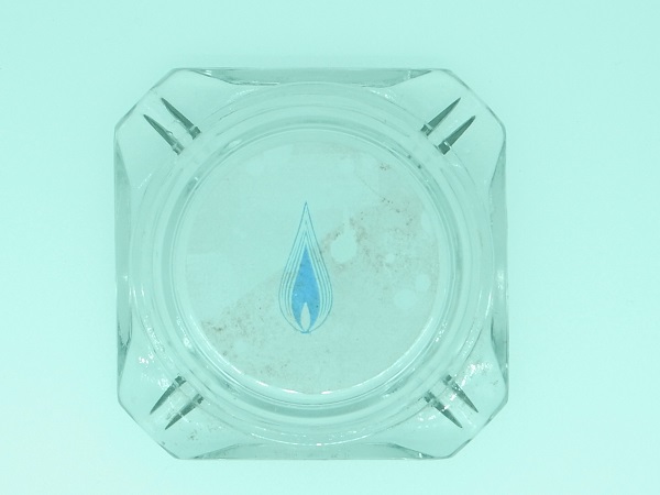 VINTAGE BLUE FIRE ASHTRAY