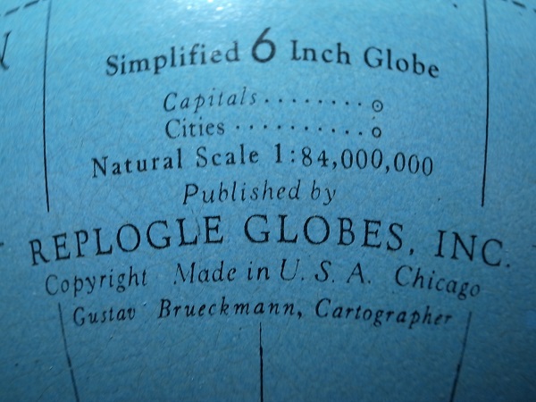 VINTAGE 6 inch GLOBE