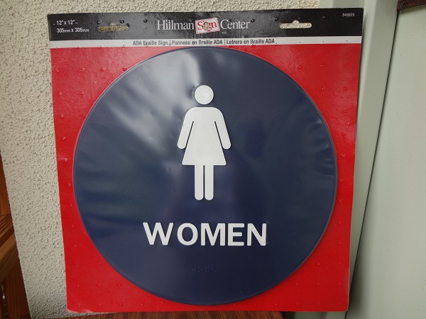RESTROOM BRAILLE SIGN