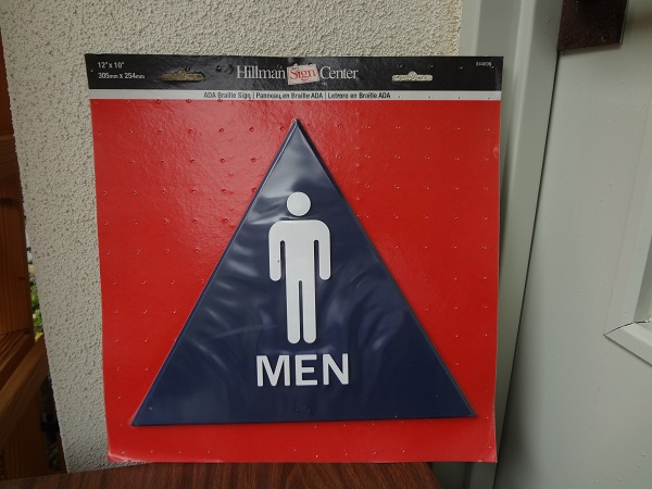 RESTROOM BRAILLE SIGN