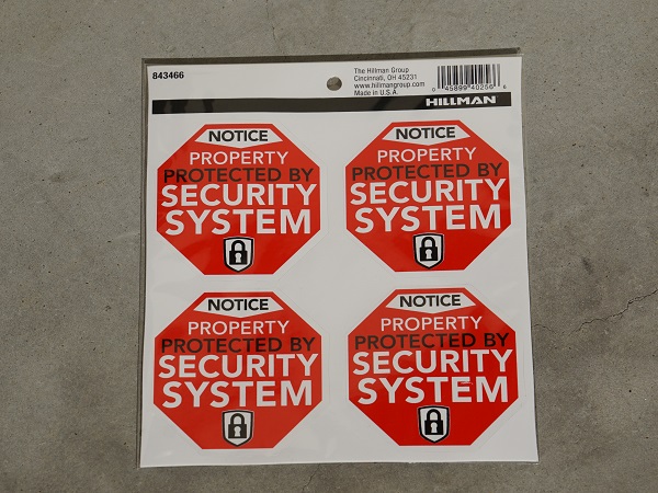 SECURITY SYSTEM STICKER